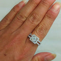 Elegant Square Round Cut Zircon Ring For Women, High Quality Fashion Hand Jewelry view 3
