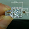 Elegant Square Round Cut Zircon Ring For Women, High Quality Fashion Hand Jewelry view 5