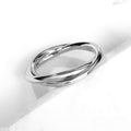 Trendy Minimalist Double Layer Plain Band Couple Ring Fashion Party Finger Jewelry For Women view 5