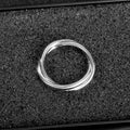 Trendy Minimalist Double Layer Plain Band Couple Ring Fashion Party Finger Jewelry For Women view 2