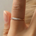 Korean Style Minimalist Zircon Couple Ring Electroplated Inlaid Diamond Women's Jewelry view 1