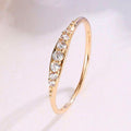 Korean Style Minimalist Zircon Couple Ring Electroplated Inlaid Diamond Women's Jewelry view 2