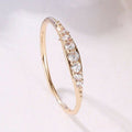 Korean Style Minimalist Zircon Couple Ring Electroplated Inlaid Diamond Women's Jewelry view 5