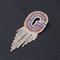 Alloy Letter G Tassel Brooch Pin Fashion Coat Accessory For Women view 1
