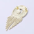 Alloy Letter G Tassel Brooch Pin Fashion Coat Accessory For Women view 3