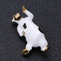 Enamel Alloy Cartoon Cow Brooch Pin For Cute Apparel Accessories view 4