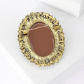 Alloy Gemstone Beauty Head Brooch For Womens Coat Decoration view 4