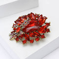 Alloy Crystal Glass Brooch Pin For Womens Suits And Cardigans view 3