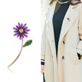 Alloy Sunflower Brooch Pin For Collars Suits And Coats view 4