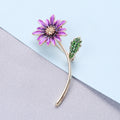Alloy Sunflower Brooch Pin For Collars Suits And Coats view 2