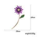 Alloy Sunflower Brooch Pin For Collars Suits And Coats view 5