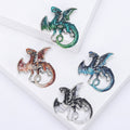 Metal Alloy Enamel Flying Dragon Brooch For Unisex Lapel Decoration view 1