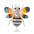 Alloy Rhinestone Bee Brooch Pin for Sweaters and Coats view 5