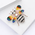 Alloy Rhinestone Bee Brooch Pin for Sweaters and Coats view 2