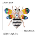 Alloy Rhinestone Bee Brooch Pin for Sweaters and Coats view 4