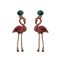 Alloy Rhinestone Animal Tassel Drop Earrings For Women Light Luxury OL Statement Style view 5