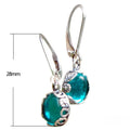 Vintage Sea Blue Artificial Moonstone Drop Earrings, Fashion Business Event Ear Jewelry view 3
