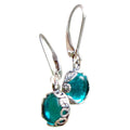 Vintage Sea Blue Artificial Moonstone Drop Earrings, Fashion Business Event Ear Jewelry view 2