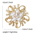 Alloy Pearl Snowflake Brooch Pin For Cardigans And Sweaters view 5