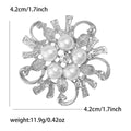 Alloy Pearl Snowflake Brooch Pin For Cardigans And Sweaters view 6