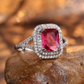 Sparkling Square Cubic Zirconia Princess Ring For Women, Fashion Engagement Proposal Jewelry view 3