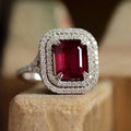Sparkling Square Cubic Zirconia Princess Ring For Women, Fashion Engagement Proposal Jewelry view 1