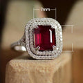 Sparkling Square Cubic Zirconia Princess Ring For Women, Fashion Engagement Proposal Jewelry view 5