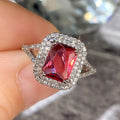 Sparkling Square Cubic Zirconia Princess Ring For Women, Fashion Engagement Proposal Jewelry view 2