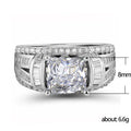 European American Fashion Square Full Zircon Micro Pave Ring For Women, Statement Jewelry view 5