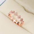 Fashion Rose Gold Vine Leaf Ring For Women Style Stackable Statement Finger Jewelry view 8