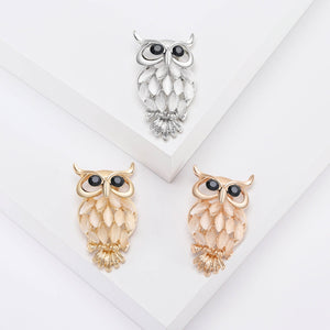 Alloy Owl Animal Brooch Pin For Fresh Women's Fashion Accessories