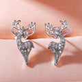 Korean Minimalist Reindeer Stud Earrings Cartoon Christmas Gift Jewelry For Students view 2