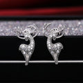 Korean Minimalist Reindeer Stud Earrings Cartoon Christmas Gift Jewelry For Students view 4