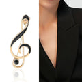 Alloy Enamel Music Note Brooch Simple Unisex Suit Lapel Pin view 2