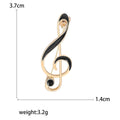 Alloy Enamel Music Note Brooch Simple Unisex Suit Lapel Pin view 5
