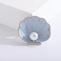 Alloy Enamel Pearl Shell Brooch For Ocean Theme Apparel Decoration view 4
