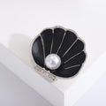 Alloy Enamel Pearl Shell Brooch For Ocean Theme Apparel Decoration view 3