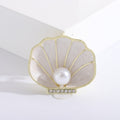 Alloy Enamel Pearl Shell Brooch For Ocean Theme Apparel Decoration view 6