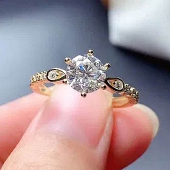 Eight Hearts Eight Arrows Zircon Wedding Ring For Women, Romantic Bridal Finger Jewelry
