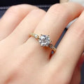 Eight Hearts Eight Arrows Zircon Wedding Ring For Women, Romantic Bridal Finger Jewelry view 3