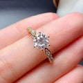 Eight Hearts Eight Arrows Zircon Wedding Ring For Women, Romantic Bridal Finger Jewelry view 2