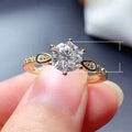 Eight Hearts Eight Arrows Zircon Wedding Ring For Women, Romantic Bridal Finger Jewelry view 5