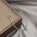 Korean Fashion Smooth Round Knot Open Adjustable Bangle Simple Versatile Bracelet Hand Jewelry view 3