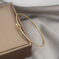 Korean Fashion Smooth Round Knot Open Adjustable Bangle Simple Versatile Bracelet Hand Jewelry view 2