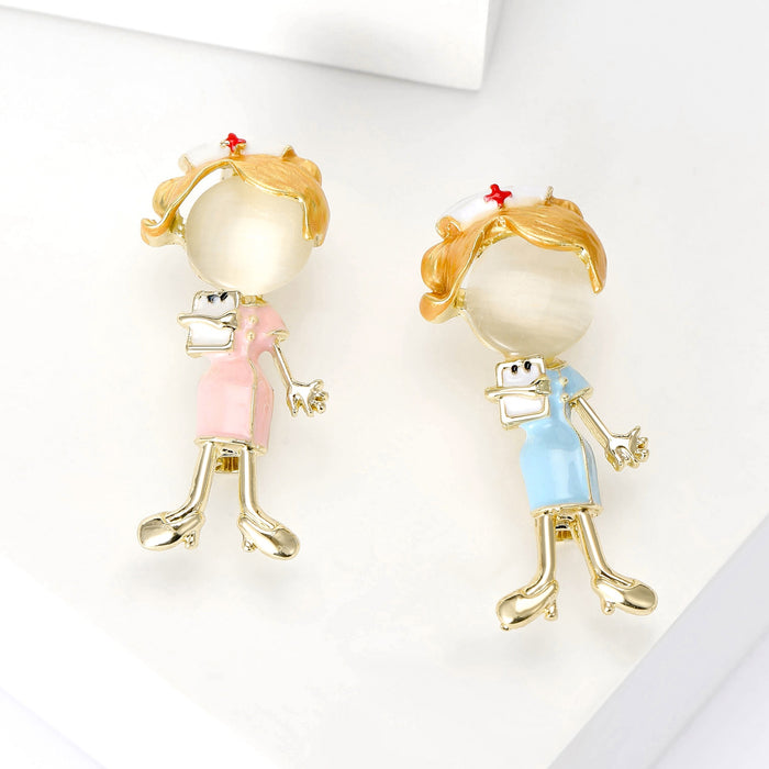 Alloy Nurse Brooch Pin For Cute Fashion Outerwear Accessories