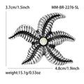 Creative Alloy Starfish Brooch For Shirts Suits And Lapels view 5