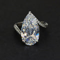 European Creative Women's Ring With 9x19mm Pear Water Drop Zircon Inlay Fashion Finger Jewelry view 2