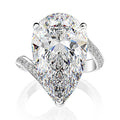 European Creative Women's Ring With 9x19mm Pear Water Drop Zircon Inlay Fashion Finger Jewelry view 4