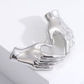 Alloy Heart Hand Gesture Brooch Pin For Coats And Sweaters view 4