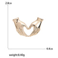 Alloy Heart Hand Gesture Brooch Pin For Coats And Sweaters view 5